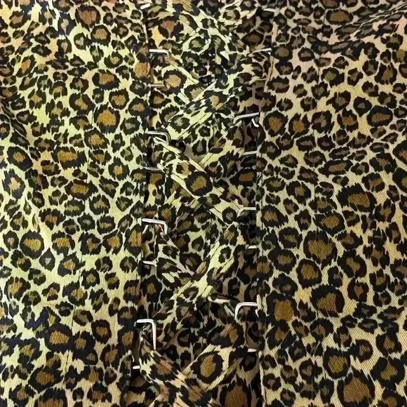 Tripp NYC Leopard Print Lace Trim Pencil Skirt Size 16 Gothic Y2K - Picture 6 of 11